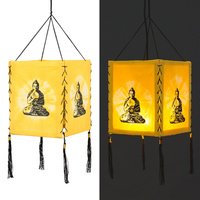 Lampenschirm aus Baumwolle Buddha gelb