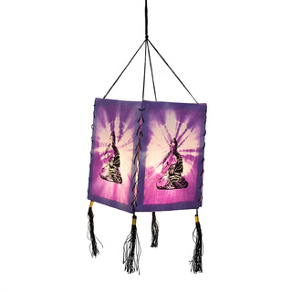 Lampenschirm aus Baumwolle Buddha lila