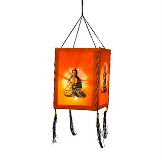 Lampenschirm aus Baumwolle Buddha orange