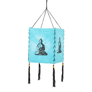 Lampenschirm aus Baumwolle Buddha türkis
