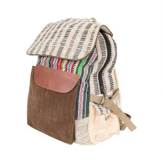 Hanf Rucksack mit Lasche Gorkha