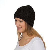 Beanie "Cable" für Kinder schwarz-grau