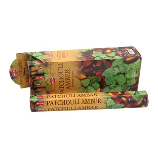 HEM Incense Patchouli-Amber (Patschuli-Ambra) - 20 Räucherstäbchen