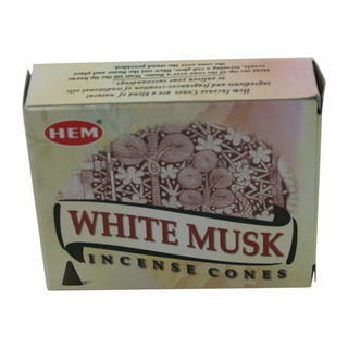 HEM Dhoop Cones White Musk (Weißer Moschus) - 10 Räucherkegel