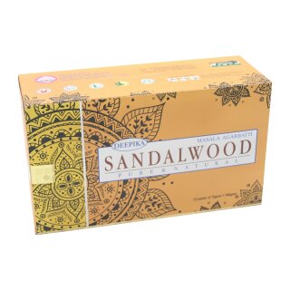 DEEPIKA Masala Agarbatti - Rucherstbchen Sandalwood (Sandelholz) 15g
