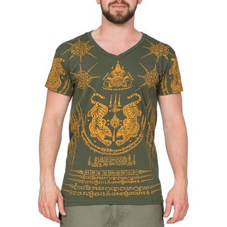 Thai Tempel Tattoo T-Shirt Tiger