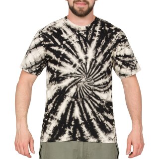 Batik T-Shirt "Psy" Schwarz/Weiß L