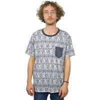 T-Shirt mit Ethno Muster "Elephant" blau XL