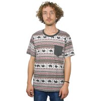 T-Shirt mit Ethno Muster "Elephant" rot L