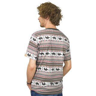 T-Shirt mit Ethno Muster Elephant rot XL