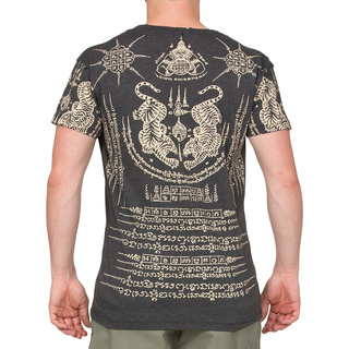 Thai Tempel Tattoo T-Shirt Tiger schwarz L