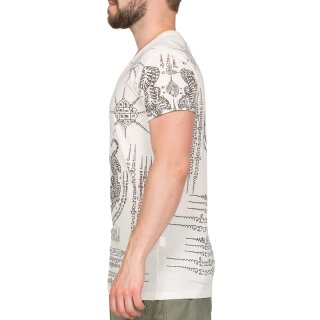 Thai Tempel Tattoo T-Shirt Tiger weiss L