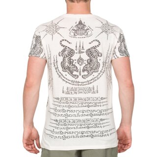 Thai Tempel Tattoo T-Shirt Tiger weiss M