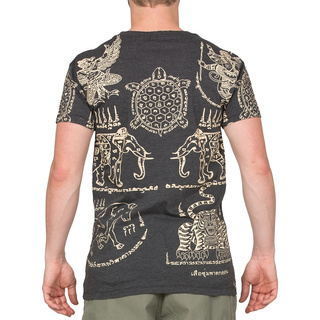 Thai Tempel Tattoo T-Shirt Turtle schwarz M