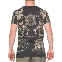 Thai Tempel Tattoo T-Shirt "Turtle" schwarz XL