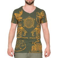 Thai Tempel Tattoo T-Shirt Turtle grn L