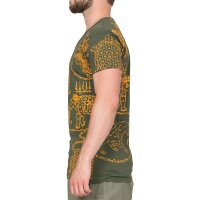 Thai Tempel Tattoo T-Shirt "Turtle" grün L