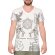 Thai Tempel Tattoo T-Shirt "Turtle" weiss L