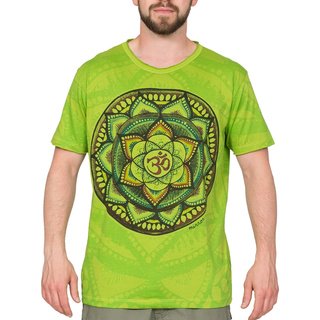 T-Shirt Om Mandala grün L