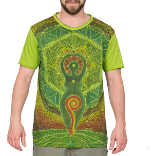 T-Shirt Blume des Lebens grün L