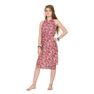 Sarong Hawaii aus Viskose rot