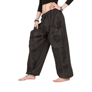 Pluderhose Sudarshan Chakra schwarz