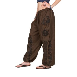 Pluderhose Sudarshan Chakra braun