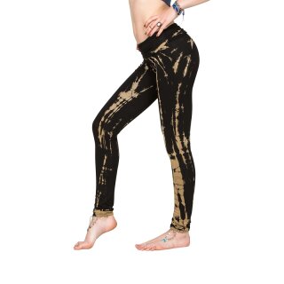 Batik Leggings aus elastischer Viskose schwarz