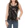 Batik Top "Cut Out" mit Rückenausschnitt schwarz