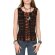 Batik Top "Cut Out" mit Rückenausschnitt braun