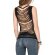 Batik Top "Cut Out" mit Rückenausschnitt braun