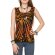 Batik Top "Cut Out" mit Rückenausschnitt orange