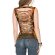 Batik Top "Cut Out" mit Rückenausschnitt orange
